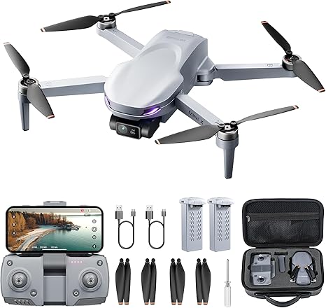 Mini X Drone with 4K Camera for Adults, 2-Axis Gimbal RC Quadcopter GPS Drone with Auto Return, 5G FPV Transmission, Wind Resistance,Follow Me,Long Flight Time and Distance, Easy Fly Gift for Beginner