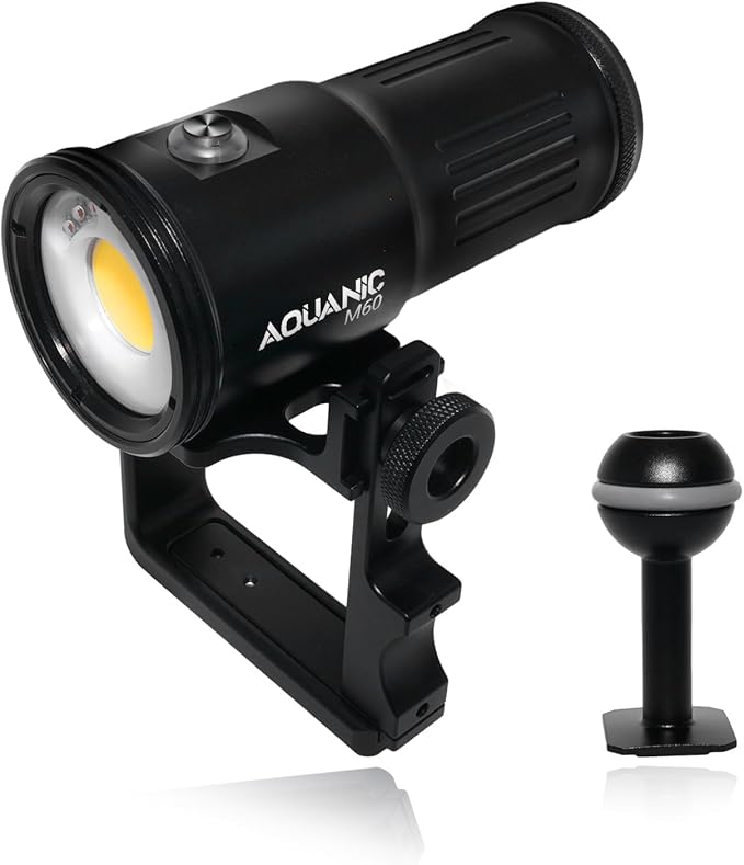 M60 Scuba Diving Flashlight 6000 Lumens Underwater Diving Light,Dive Light Rechargeable with USB-C Charging,IP68 Waterproof Night Dive Torch(100m/330ft)