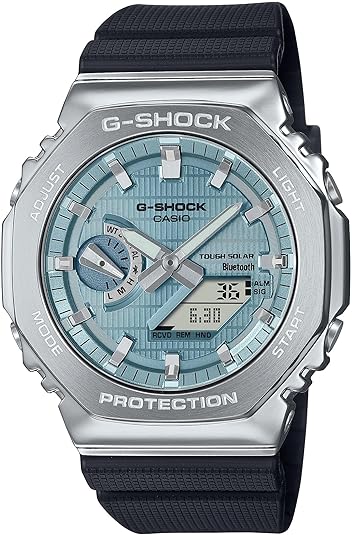 G-Shock Casio G-Steel Solar Connected Blue Dial Black Resin Strap Watch - GBM2100A-1A2