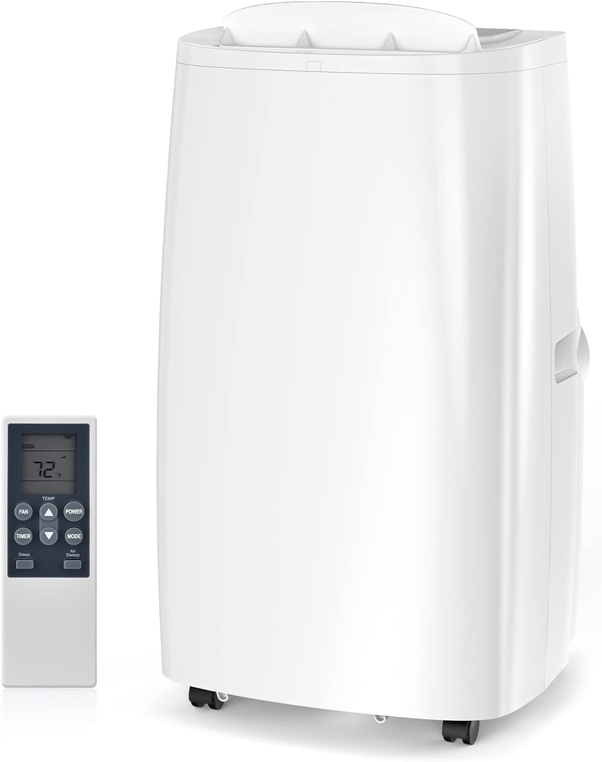 Air Choice 4-in-1 Portable Air Conditioner, 14000 BTU Air Conditioner Portable for Room up to 700 Sq. Ft. with Remote, Auto Swing, Quiet AC Unit as Heater Dehumidifier Fan, 24H Timer, Window Kit