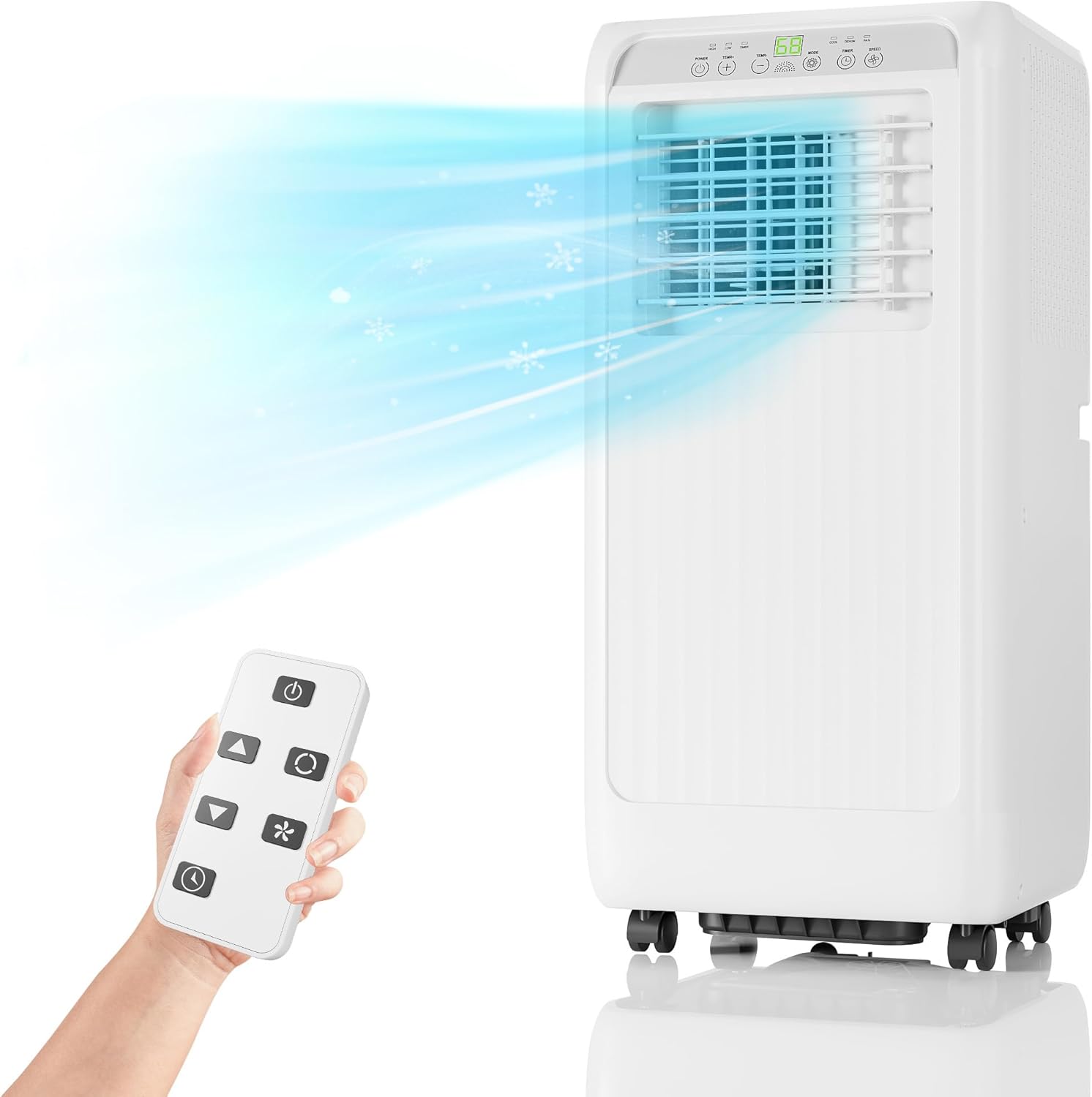 GAOMON Air Conditioner Portable, 8000 BTU Portable AC Unit for Room up to 350sq.ft with Remote Control, Cooling AC Unit with Fan & Dehumidifier, Sleep Mode