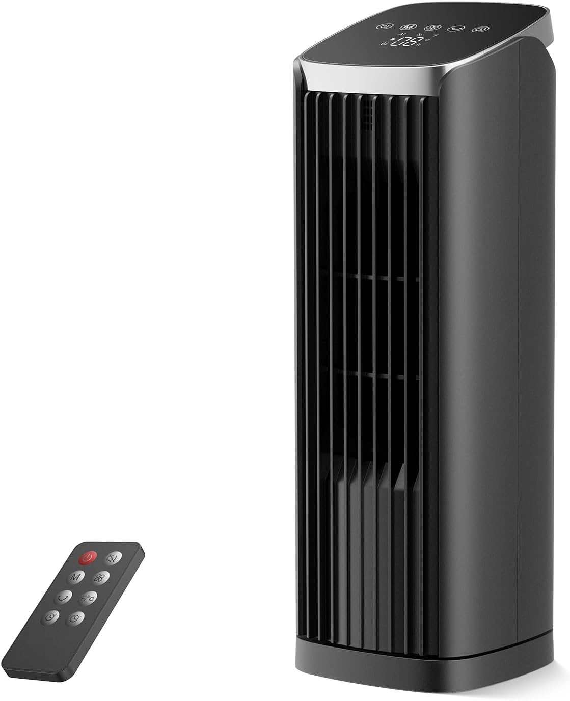 Fan for Bedroom, 13" Tower Fan with Remote, 4 Modes 4 Speeds Max 24ft/s, 70° Oscillating Desk Fan, 12H Timer Portable Fans, Cooling Fans for Office, Home