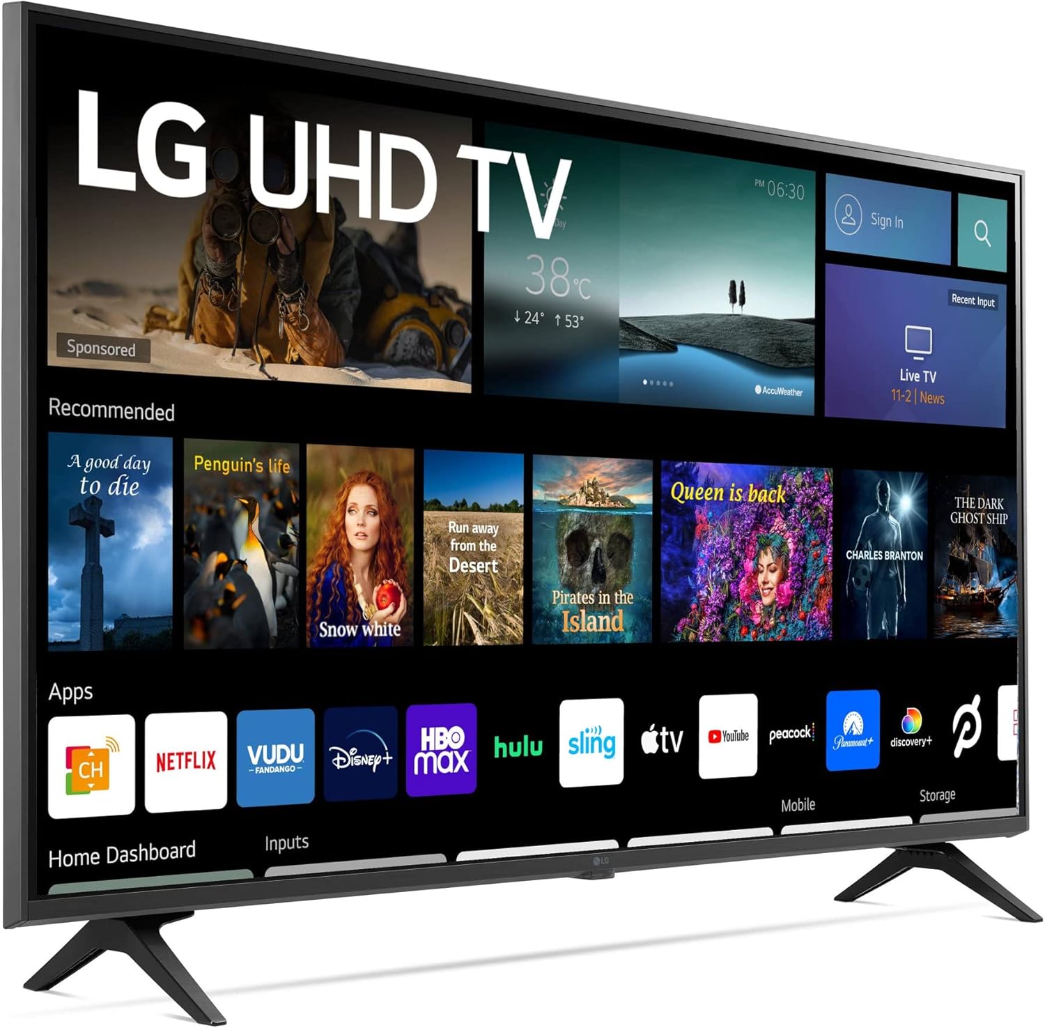 LG 43 Inch Class UQ7070 ZUD series LED 4K UHD Smart webOS 22 TV
