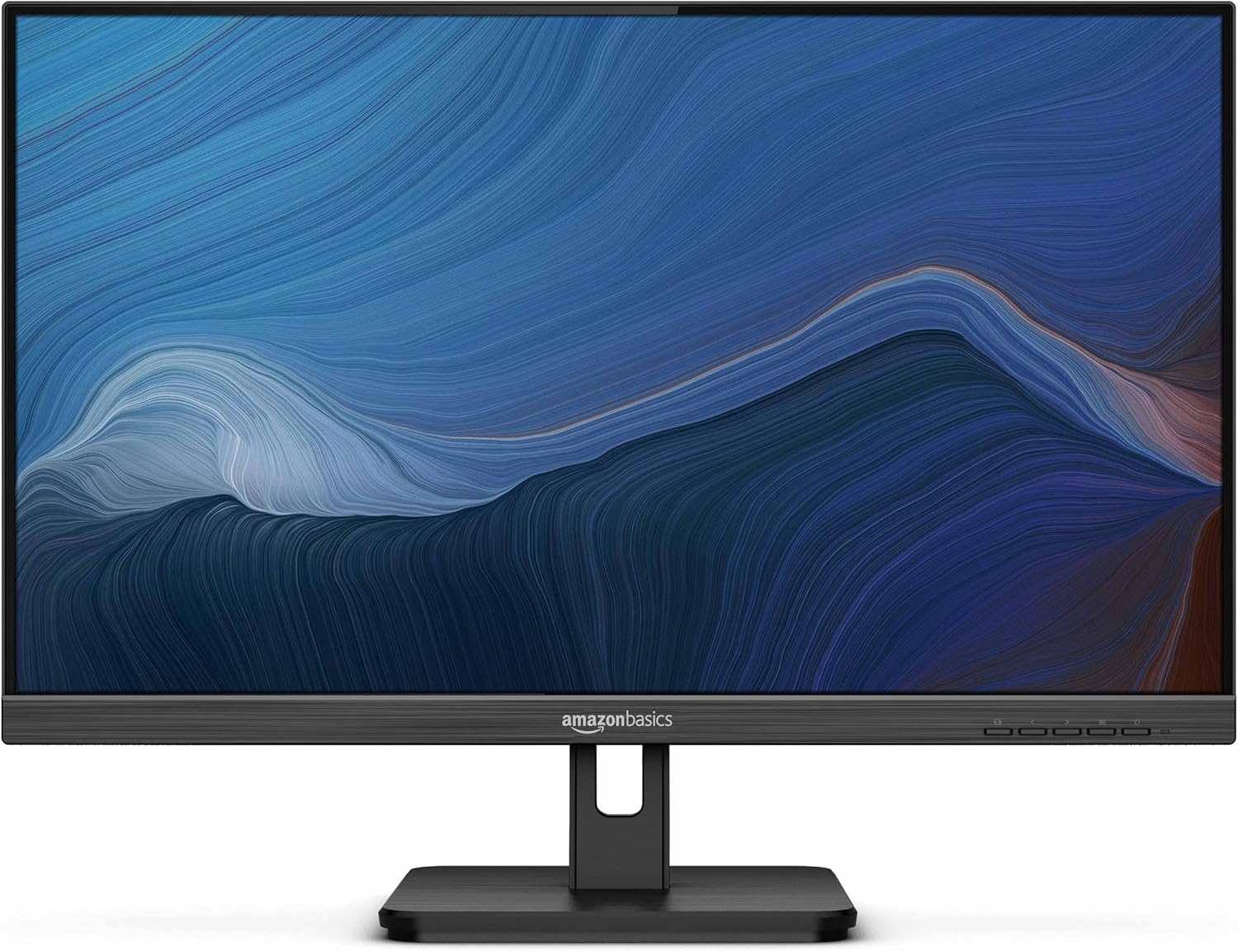 24-inch IPS Monitor 75 Hz Powered with AOC Technology FHD 1080P HDMI, Display Port and VGA Input VESA Compatible Built-in Speakers for Office and Home, Black