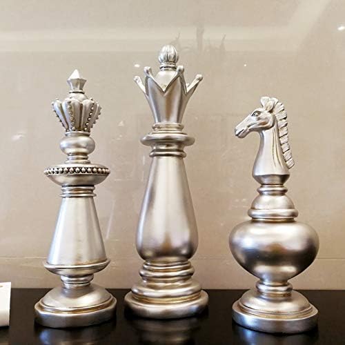 Large Ornaments European Retro Silver Chess Home Furnishings American Home Decoration Soft Study Living Room Decoration Novelty Gift Large Ornaments