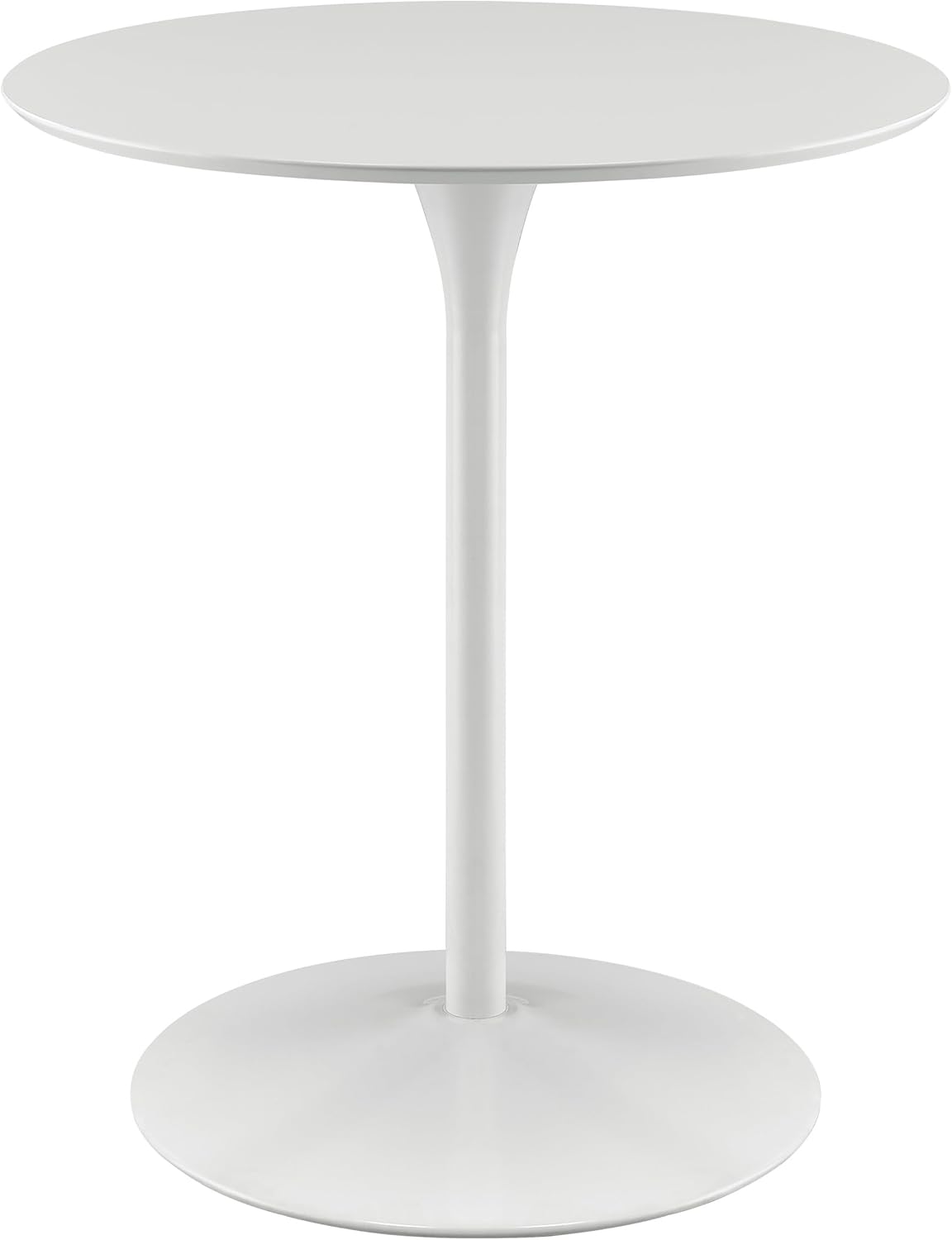 OSP Home Furnishings Flower Mid-Century Modern Counter Height Dining Table, White Top with White Base