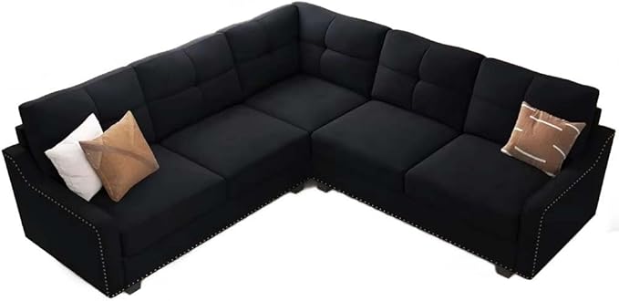 Velvet L-Shaped Convertible Sectional Sofa – Modern Elegance with Ultimate Comfort & Versatility Upgrade Your Living Space with This Velvet L-Shaped Convertible Sectional Sofa,