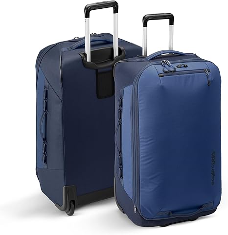 Eagle Creek Expanse Rolling Luggage, with wheels, telescoping handle, Tuckaway backpack straps, expandable main compartment, interior organization/compression, Pilot Blue (2 wheels)
