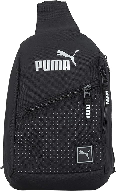 PUMA EVERCAT SIDEWALL SLING BACKPACK,Black/Silver,One Size