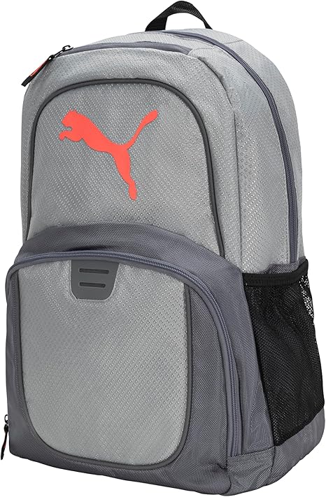 PUMA Contender Backpack, Grey/Coral, One Size