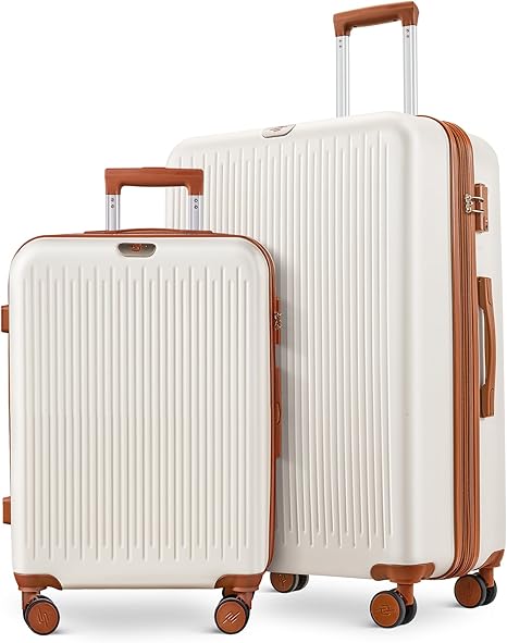 luggage 2 piece sets,Expandable Hard Shell Luggage Set with Spinner Wheels, TSA Lock, 20/28 inch Travel Suitcase Set