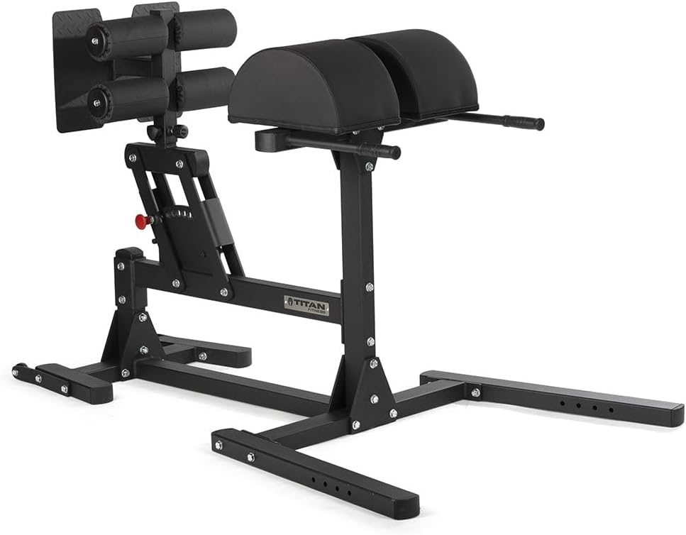 Titan Fitness Glute and Ham Developer, Adjustable GHD Machine, Comfortable Padding, Durable Steel Build, Workout Equipment for Commercial and Home Gym