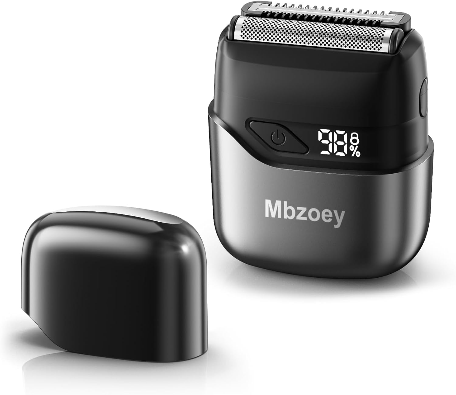 Foil Shavers for Men, Mini Razor, Compact Face Shaver, IPX7 Waterproof Wet Dry, Bright Grey