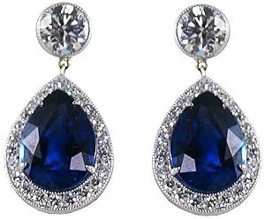 Sapphire Diamond Earrings
