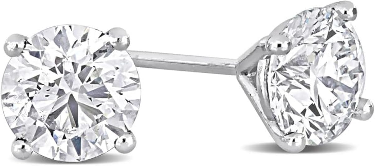 Lab-Grown Diamond Stud Earrings With Unique laser engraved Diamond ID, Set In Platinum, White Gold or Yellow Gold - D Color, VVS2 Clarity, IGI Certified Lab-Grown Diamonds - Available in 1 to 5 CTTW