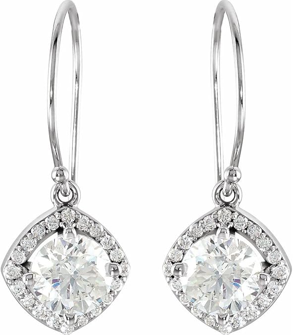 2 1/5 Cttw Diamond Earrings (28mm x 10mm)