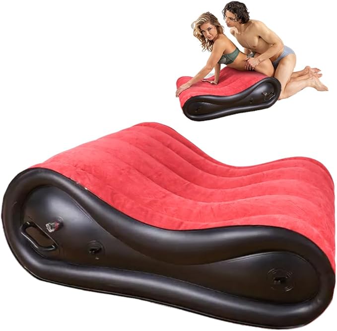 Sex Cushion Inflatable Sex Pillow for Couples Adult Games Inflate Sex Sofa Sex Furniture Love Position Aids Pads Sex Chair Portable Mount Stool Elastic Furniture Bear Weight up to 300 Pound
