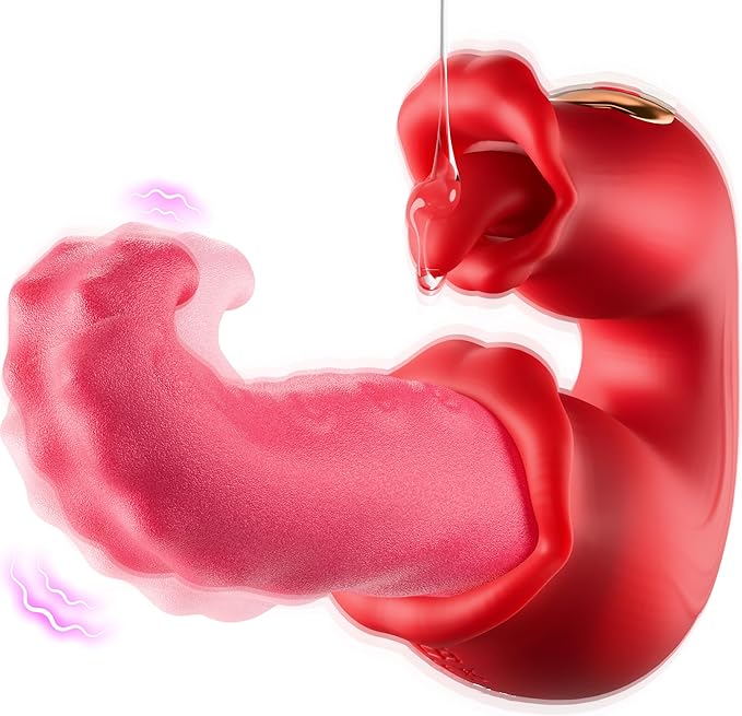 Sex Toys Vibrator, Adult Toys for Women Thrusting Vibrators Dildo Rose Sex Toy with 10 Licking & Vibration Modes, G-spot Clit Stimulator Pleasure Tools for Female Adult Toy