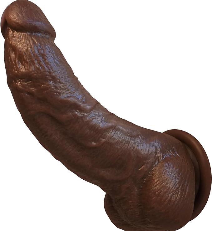 Thick G Spot Dildo Sex Toy - 6" Girth Huge Dildos with Strong Suction Cup, Brown Realistic Dildo for Vagina Anal Stimulation Orgasm, Lifelike Penis Adult Sex Toys for Women and Men