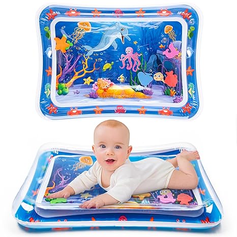 Tummy Time Water Mat Inflatable Tummy Time Water Play Mat 3 to 12 Months Developmental Toy Baby Gift