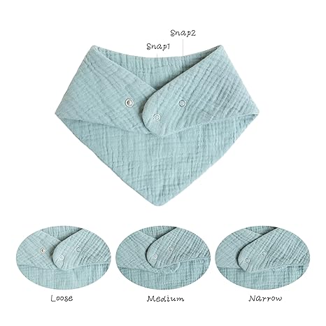 Konssy Muslin Baby Bibs 10 Pack Baby Bandana Bibs 100% Cotton Unisex Boys Girls 10 Solid Colors Set for Teething
