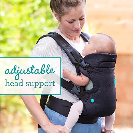 Infantino Flip Advanced 4-in-1 Infant Carrier – Ergonomic, Convertible, Outward-Facing Front and Back Infant Carrier, Fits Newborn to Toddler 8-30 lbs, Black