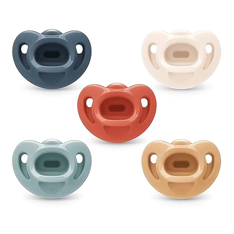 NUK Comfort Orthodontic Nipple, 0-6 months, Timeless Collection, 5-pack (1-pack)