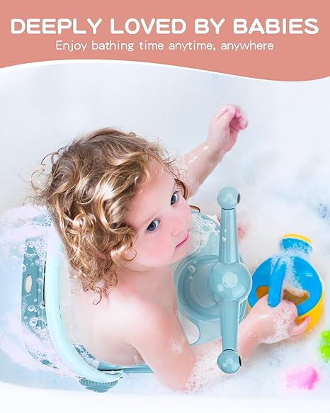 Baby Bath Seat for Babies 6-12-24-48 Months & Up.Non-Slip Safety Baby Bath Seat ，Bathtub Seat for Baby ，Foldable Bath Seats for Babies Sitting Up,with Suction Cups.Blue