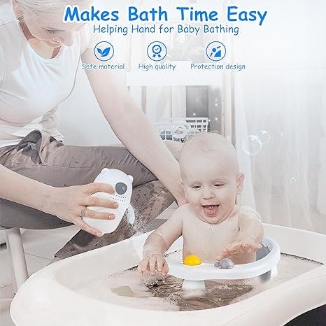 Baby Bath Seat for Babies 6 Months & Up - Bathtub Seats for Babies Sitting Up with Rinse Cup, Non-Slip, Comfortable, Infant Bath Essentials