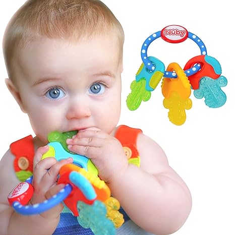 Nuby ICY Key Shape Multi-Surface Soothing Teething Gel, One Pack