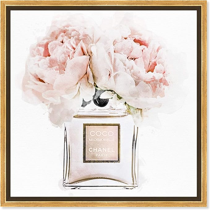 Oliver Gal Canvas Print 'Dawn Morning Bouquet Peach' Perfumes
