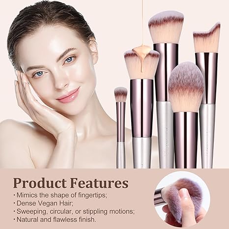 BS-MALL Makeup Brush Set 18pcs High Quality Synthetic Foundation Powder Concealer Eyeshadow Blush Makeup Brushes, Black Case