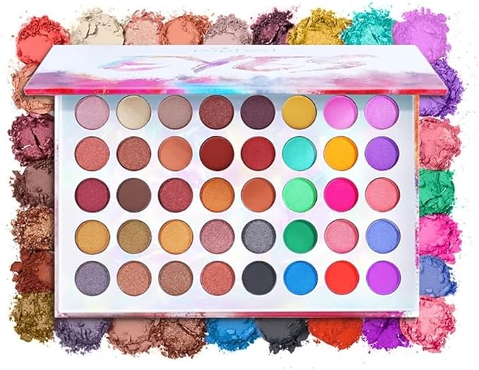 FMURY Eye Shadow Palette High Color 40 Degree Makeup Palette Waterproof Mix