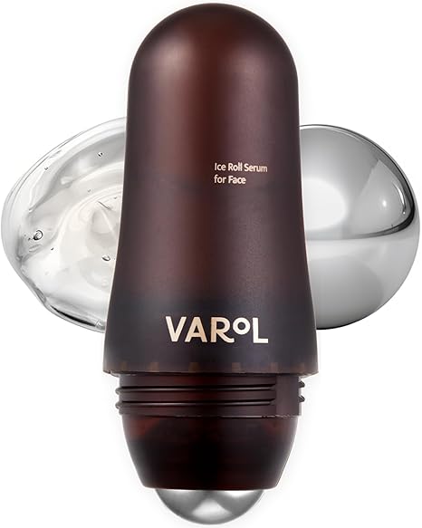 Ice Roll Serum for Face, Puffy Eyes - Anti Aging Serum with Ice Roller for Puffiness Relief, Soothing, Hydrating, Korean Skin Care & Gua Sha Facial Tool - 1.69 fl.oz (50ml)